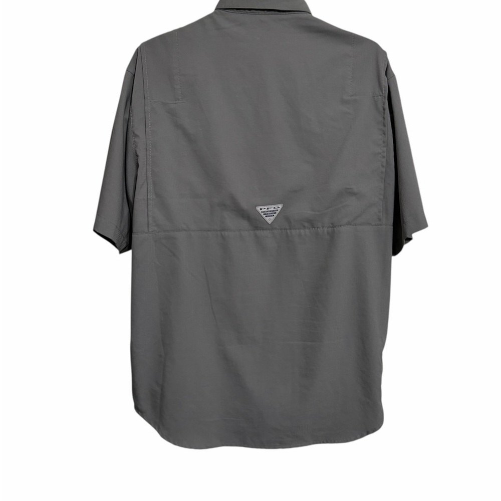 Columbia PFG Men's Charcoal Button Down Shirt - Picture 2 of 6